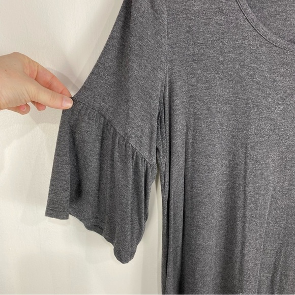 Matilda Jane Live To Teach Short Peplum Sleeve T-Shirt Mini Dress Gray Small - Picture 3 of 6